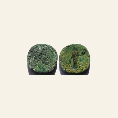 Reverse, of the sestertius, for Commodus Æ Sestertius. Rome, AD 183-184., mint of Rome, 183-184