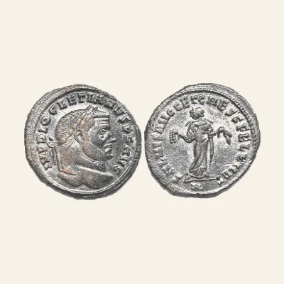 Avers, du follis, pour Diocletian. AD 284-305. Æ Follis. Carthage mint, 1st officina., atelier de Carthage, 284-305, RIC RIC...