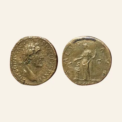 Avers, du sestertius, pour Antoninus Pius, Sestertius, (33mm , 28.36g) AD 152-153, 152-153, RIC RIC 906