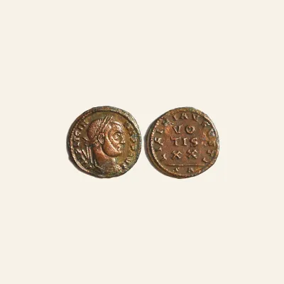 Reverse, for Licinius (308-324 AD). AE Nummus, Arles (Arelate), 320/321 AD. RARE, 324 AD