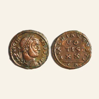 Reverse, for Licinius (308-324 AD). AE Nummus, Arles (Arelate), 320/321 AD. RARE, 324 AD