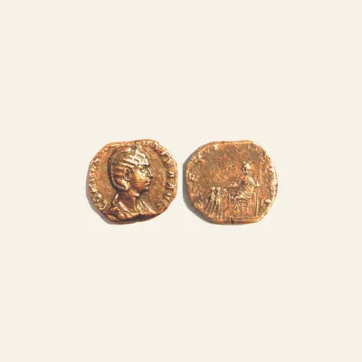 Reverse, of the sestertius, for Salonina Æ Sestertius. Rome, AD 256-257 AD. RARE, mint of Rome, 257 AD