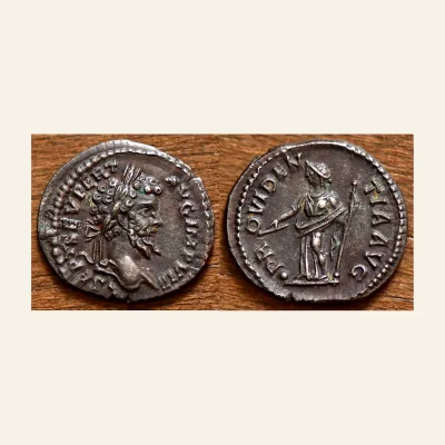 Avers, du denarius, pour Septimius Severus, 193-211. Denarius (Silver, 20 mm, 3.40 g,), Laodicea, 196-197., 193-211, RIC RIC...