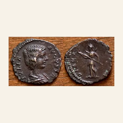Avers, du denarius, pour Julia Domna AR Denarius Rome ad Mare circa 196-202,, atelier de Rome, 196-202, RIC RIC S
