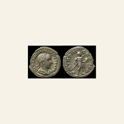 Reverse, of the denarius, for GORDIAN III (238-244). AR Denarius. Rome., mint of Rome, 238-244