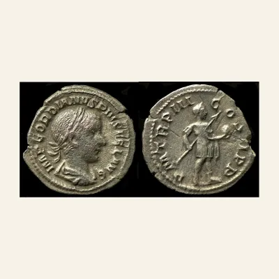 Reverse, of the denarius, for GORDIAN III (238-244). AR Denarius. Rome., mint of Rome, 238-244