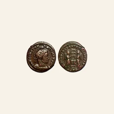 Reverse, of the follis, for Constantine I (AD 307-337). follis. Trier, AD 318-319. VERY RARE R4, 307-337