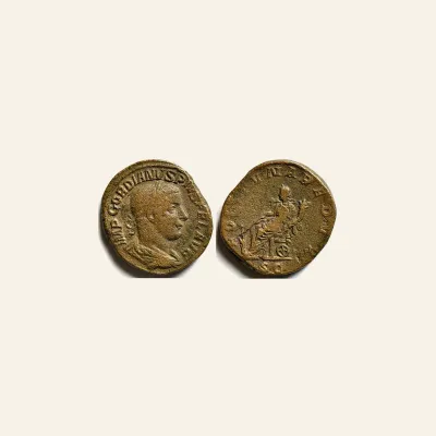 Reverse, of the sestertius, for GORDIAN III (238-244). Sestertius. Rome., mint of Rome, 238-244