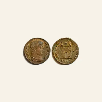 Reverse, for Constantine I BI Nummus. Thessalonica, AD 326-328., 326-328