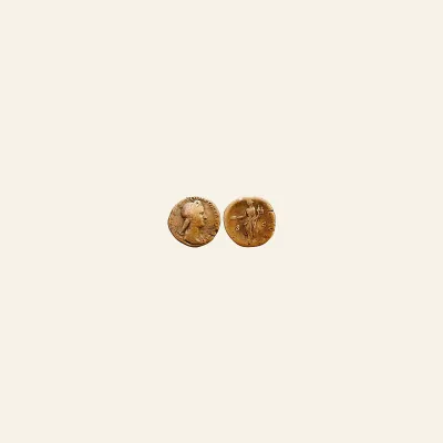 Reverse, of the denarius, for Sabina (wife of Hadrian) AR Denarius. Rome Mint 129 AD., mint of Rome, 129 AD
