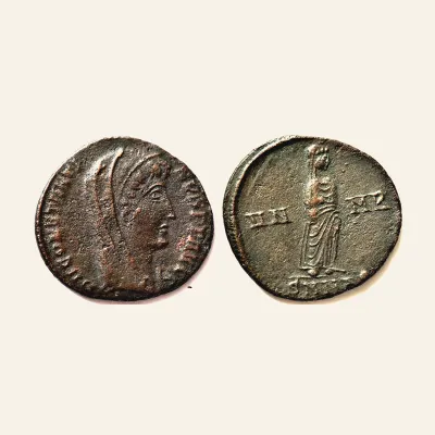 Avers, pour Divus Constantine I The Great AE3. Nicomedia Mint 347-348 AD. RARE, 348 AD, RIC RIC VIII 57 Rare