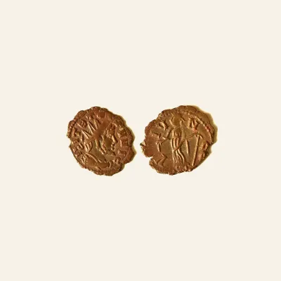 Reverse, of the antoninianus, for Barbaric Unofficial imitation of Tetricus I Antoninianus