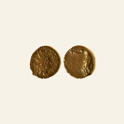 Reverse, of the antoninianus, for Barbaric Unofficial imitation of Tetricus II Antoninianus