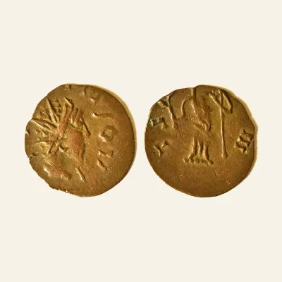 Reverse, of the antoninianus, for Barbaric Unofficial imitation of Tetricus I Antoninianus