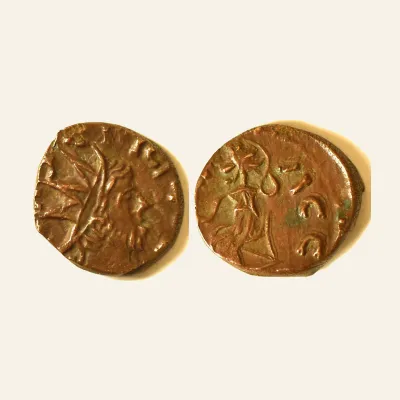 Reverse, of the antoninianus, for Barbaric Unofficial imitation of Tetricus I Antoninianus