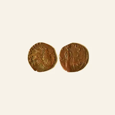 Reverse, of the antoninianus, for Barbaric Unofficial imitation of Tetricus I Antoninianus