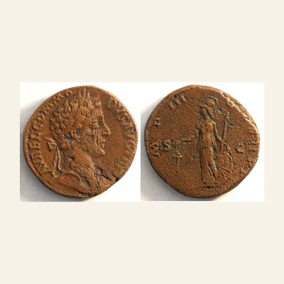 Avers, du sestertius, pour Commodus 177-192 AD - Sestertius, 179 AD, AE 23,43g., 192 AD, RIC RIC 1607