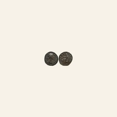 Reverse, of the sestertius, for Faustina II AE Sestertius