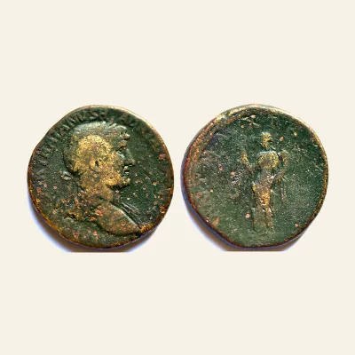 Avers, du sestertius, pour Hadrian AE Sestertius
