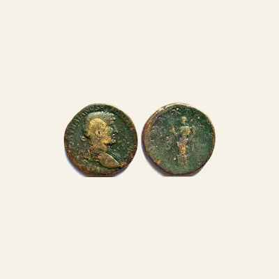 Reverse, of the sestertius, for Hadrian AE Sestertius