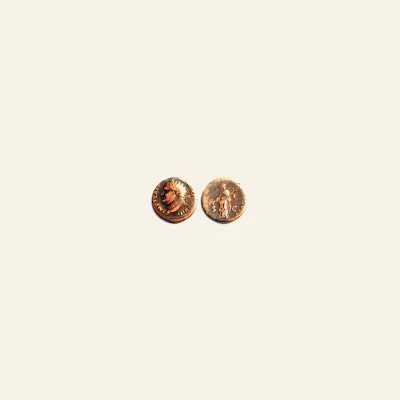 Reverse, of the as, for Titus (AD 79-81). AE as (24-28mm, 8.6 gm). Lugdunum, AD 77-78., 79-81