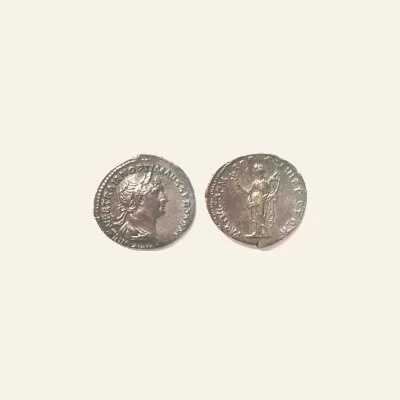 Reverse, of the denarius, for TRAJAN (98-117). Denarius. Rome. Felicitas, mint of Rome, 98-117