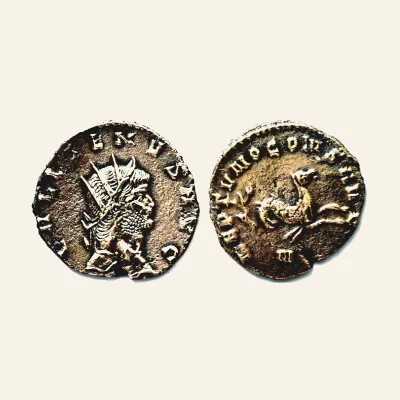 Reverse, of the antoninianus, for GALLIENUS (253-268). Antoninianus. Rome., mint of Rome, 253-268