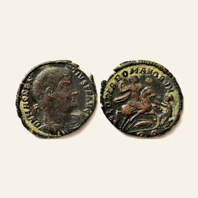 Avers, pour MAGNENTIUS AE 25mm centenionalis. GLORIA ROMANORUM, Rome mint., atelier de Rome, 350 AD, RIC RIC 197 25mm