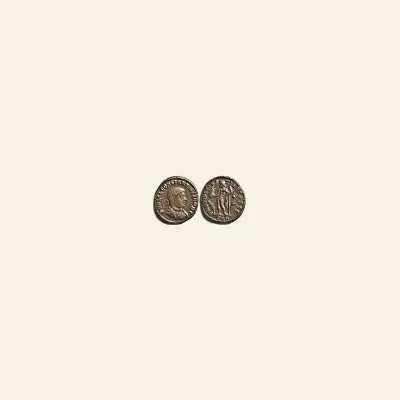 Reverse, for Constantine II Caesar AE3 PROVIDENTIAE CAESS Campgate, mint of Rome, 327 AD