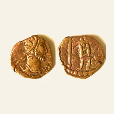 Avers, du antoninianus, pour Barbaric Unofficial imitation of Tetricus I antoninianus AE 14 mm ; 2.12 g.