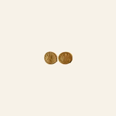 Reverse, of the antoninianus, for Unofficial imitation of Tetricus II antoninianus pontificate implements.