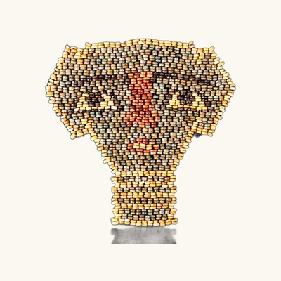 Funerary Bead Mask Panel – Certificate of Authenticity - vue 4