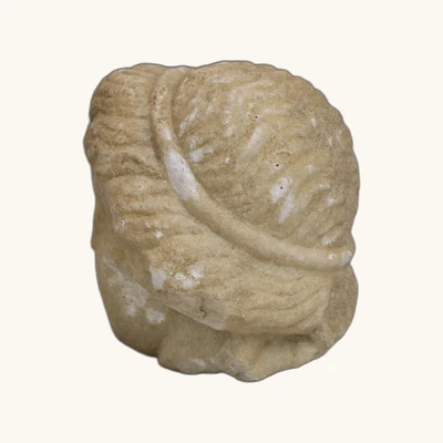 Hellenistic Female Head in Marble with Tainia – 2nd–1st Century BC – with Certificate of Authenticity - vue 4