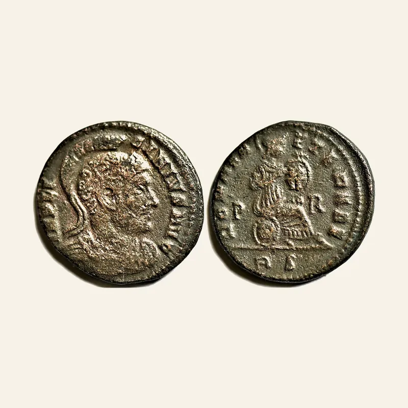 Obverse, of the follis, for LICINIUS I (308-324). follis. Rome., mint of Rome, 308-324