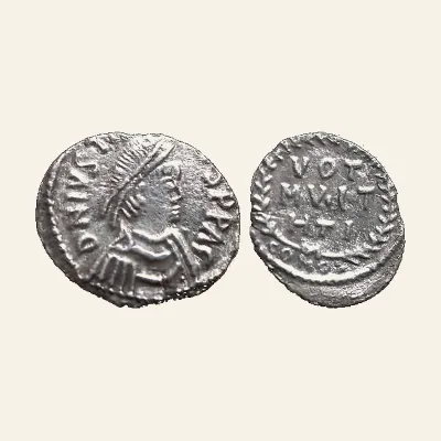 Reverse, for Justinian I. Siliqua (Silver, 1.17 g), Carthage, 533-537., mint of Carthage, 533-537