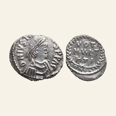 Reverse, for Justinian I. Siliqua (Silver, 1.17 g), Carthage, 533-537., mint of Carthage, 533-537