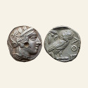 Avers, du Tétradrachme, pour Tétradrachme “Chouette d’Athènes” — Certificat d’authenticité, atel...