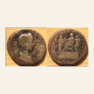 Reverse, of the as, for Commodus Caesar, 166 - 176 AD AE as, (12,72 g.), 172/173 Rome., mint of Rome, 176 AD