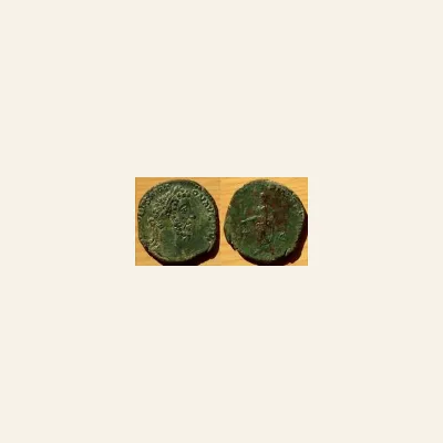 Reverse, of the as, for Commodus Caesar, 166 - 176 AD AE as, (12,72 g.), 172/173 Rome., mint of Rome, 176 AD