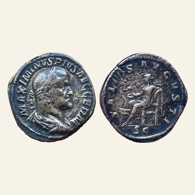 Avers, du sestertius, pour Maximinus Thrax (235-238) AE Sestertius (32.5mm, 22,9g) Rome, atelier de Rome, 235-238, RIC RIC...