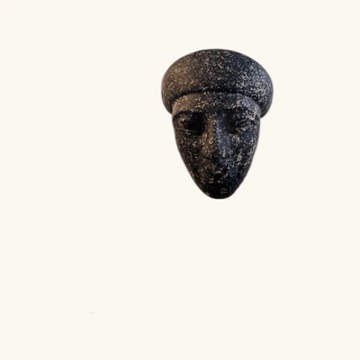 Egyptian Funerary Mask in Granodiorite – Late Period – with Certificate of Authenticity - vue 6