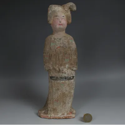 Reverse, for Chinese, Tang Dynasty — Statuette of a Fat Lady — 618 - 907 A.D, 618 - 907 A.D