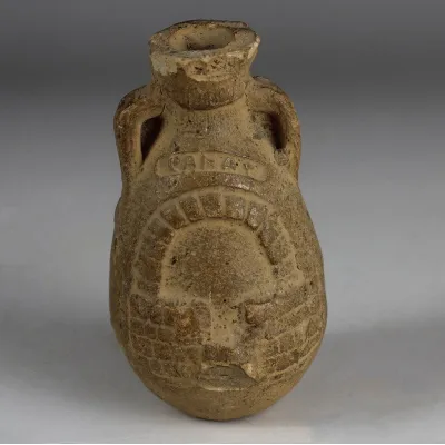 Obverse, for Romano-Egyptian — Flask with baker's oven and inscription above 'PANAT' — 2nd - 1st Century B.C, 2nd - 1st...