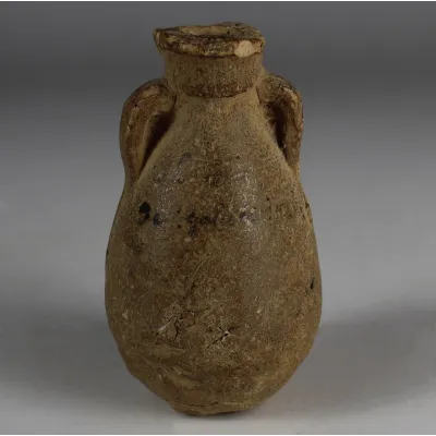 Revers, pour Romano-Egyptian — Flasque with baker's oven and inscription above 'PANAT' — 2e - Ier siècle av. J.-C., 2e - Ier...