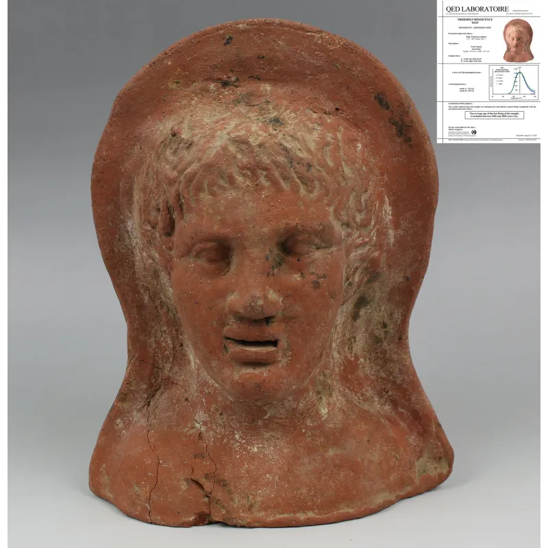 Avers, pour Étrusque — Anatomical votive model of a head — 5e - 4e siècle av. J.-C., 5e - 4e siècle av. J.-C.