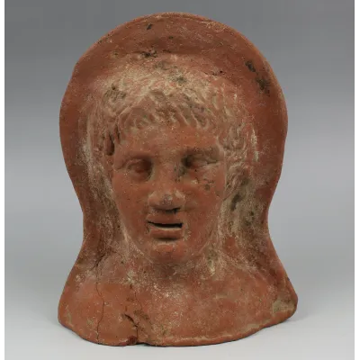 Revers, pour Étrusque — Anatomical votive model of a head — 5e - 4e siècle av. J.-C., 5e - 4e siècle av. J.-C.