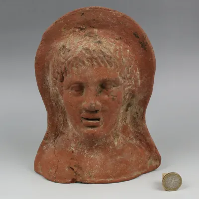 Revers, pour Étrusque — Anatomical votive model of a head — 5e - 4e siècle av. J.-C., 5e - 4e siècle av. J.-C.