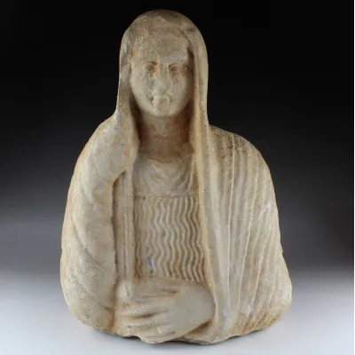 Obverse, for Byzantine — Portrait bust of a woman with a scroll — 5th - 6th Century A.D, 5th - 6th Century A.D