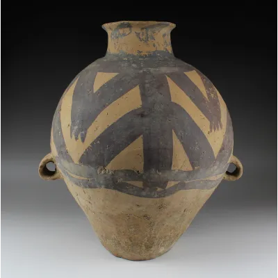 Obverse, for Chinese, Neolithic — Decorated ovoid pot — Majiayao, Machang period, 2300 - 1800 B.C, Majiayao, Machang period...