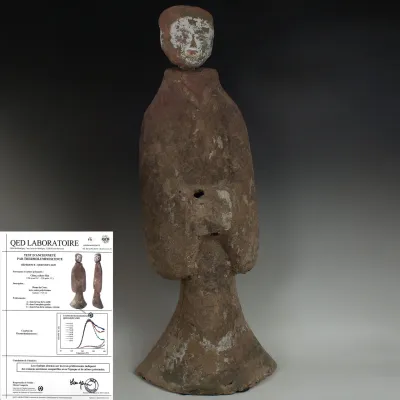 Avers, pour Chinese — Figure of a court lady — Han Dynasty, 206 av. J.-C. - 220 ap. J.-C., Han Dynasty, 206 av. J.-C. - 220...